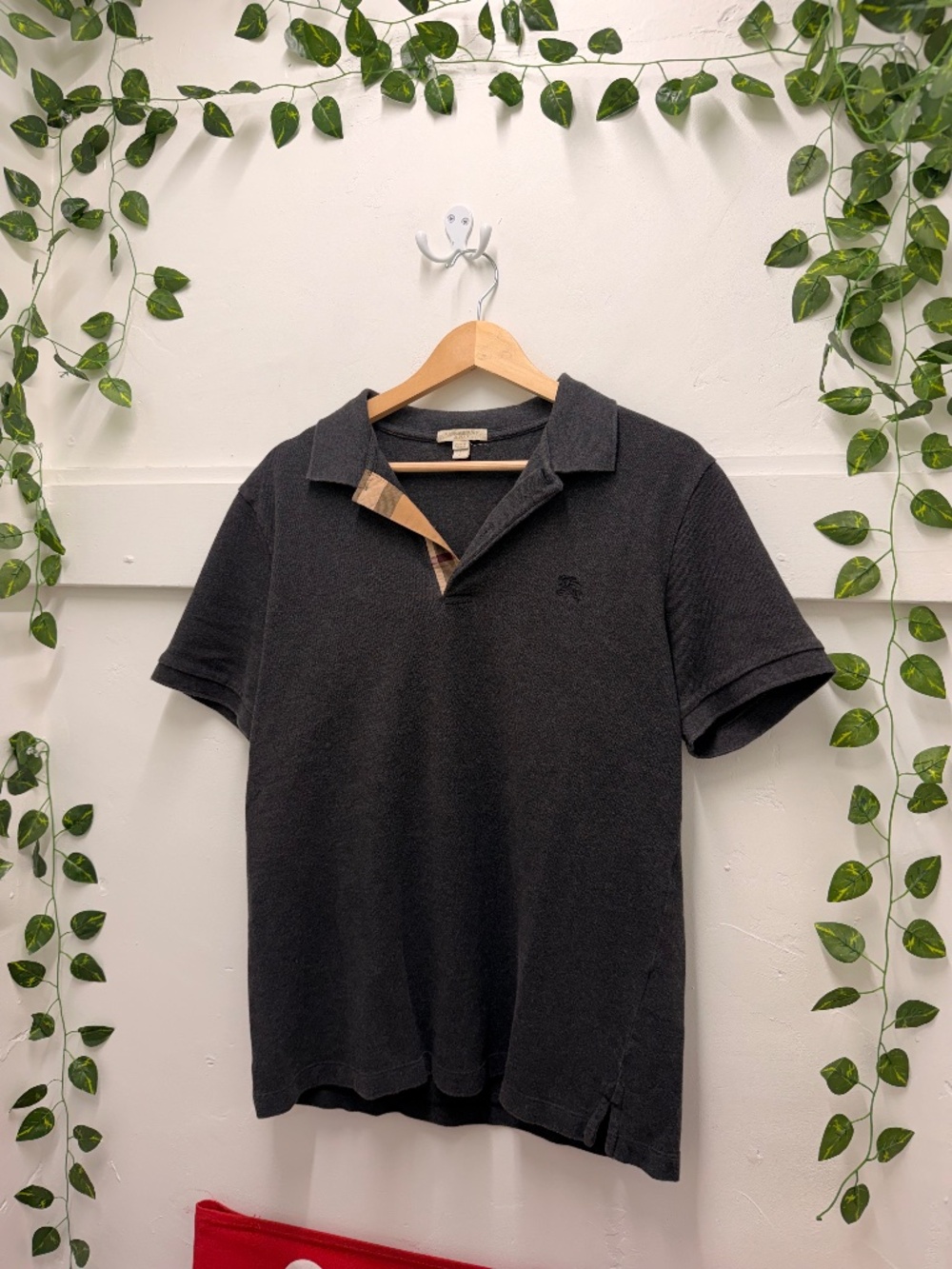 Burberry - Polo - Charcoal Nova Check - Size L